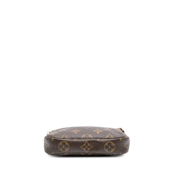 Pre-owned Louis Vuitton Monogram Mini Pochette Accessoires Brown