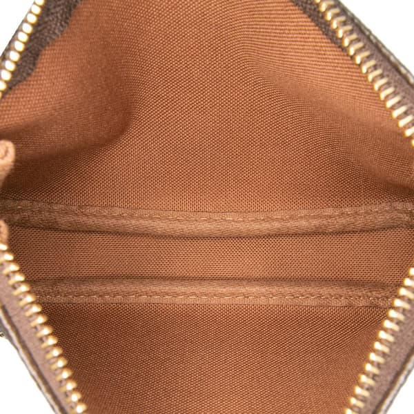 Pre-owned Louis Vuitton Monogram Mini Pochette Accessoires Brown