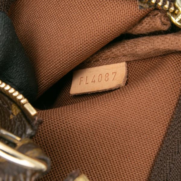 Pre-owned Louis Vuitton Monogram Mini Pochette Accessoires Brown