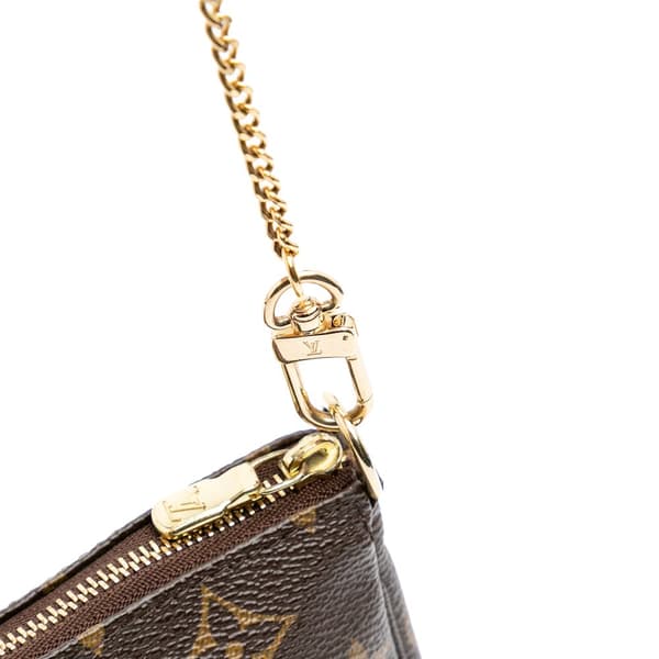 Pre-owned Louis Vuitton Monogram Mini Pochette Accessoires Brown