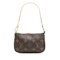 Pikkukuva 1 / 8: Pre-owned Louis Vuitton Monogram Mini Pochette Accessoires Brown