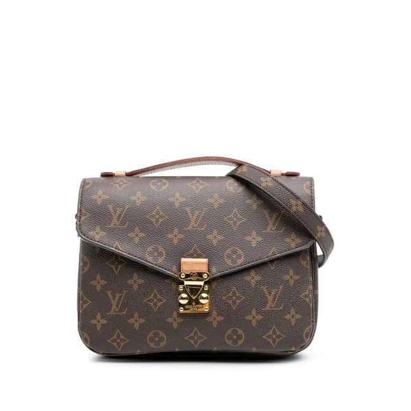 Pre-owned Louis Vuitton Monogram Pochette Metis Brown