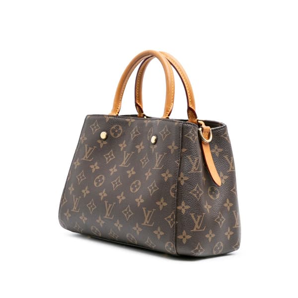 Pre-owned Louis Vuitton Monogram Montaigne BB Brown