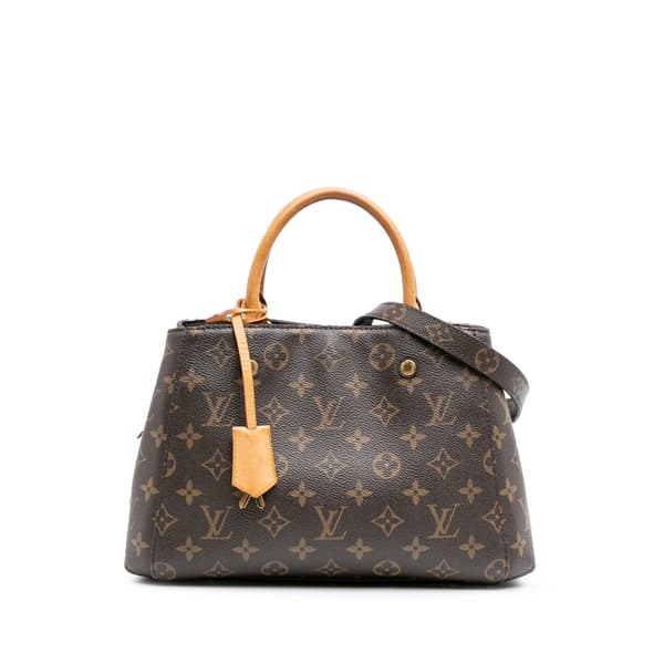 Pre-owned Louis Vuitton Monogram Montaigne BB Brown
