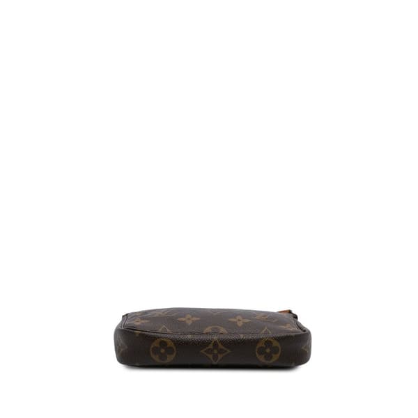 Pre-owned Louis Vuitton Monogram Mini Pochette Accessoires Brown