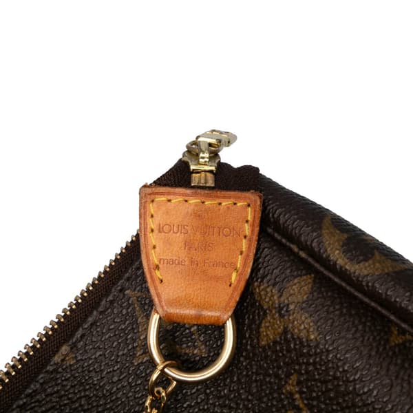 Pre-owned Louis Vuitton Monogram Mini Pochette Accessoires Brown
