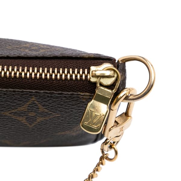 Pre-owned Louis Vuitton Monogram Mini Pochette Accessoires Brown