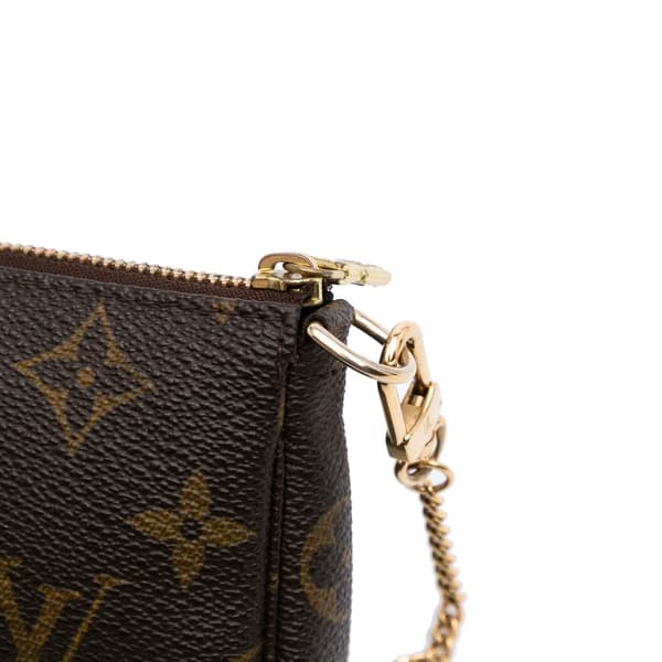Pre-owned Louis Vuitton Monogram Mini Pochette Accessoires Brown