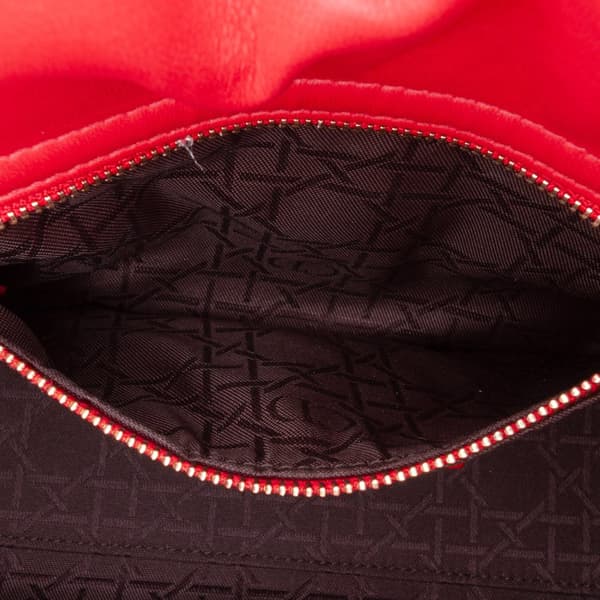 Pre-owned Dior Small Lambskin Cannage My ABCDior Lady Dior Red