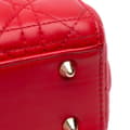 Miniatyrbilde 7 av 10: Pre-owned Dior Small Lambskin Cannage My ABCDior Lady Dior Red