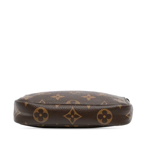 Pre-owned Louis Vuitton Monogram Mini Pochette Accessoires Brown