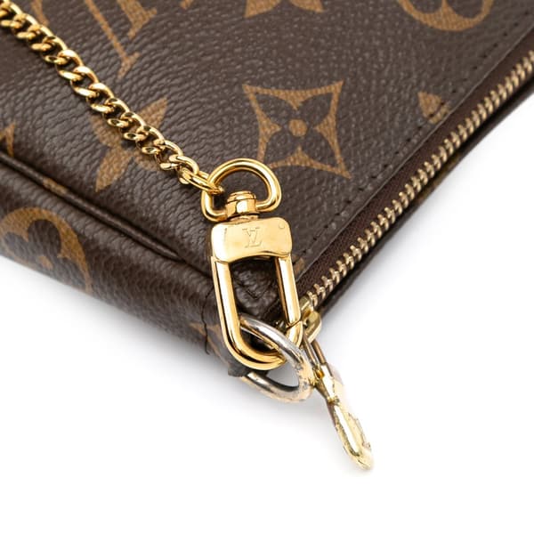 Pre-owned Louis Vuitton Monogram Mini Pochette Accessoires Brown