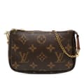 Miniatyrbillede 1 af 9: Pre-owned Louis Vuitton Monogram Mini Pochette Accessoires Brown