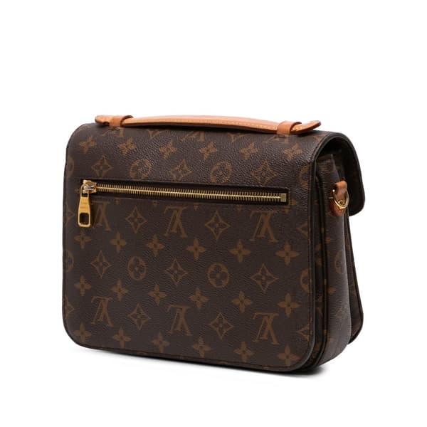 Pre-owned Louis Vuitton Monogram Pochette Metis Brown