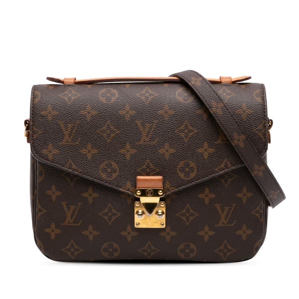 Pre-owned Louis Vuitton Monogram Pochette Metis Brown