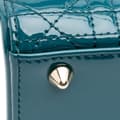 Miniatyrbild 7 av 8: Pre-owned Dior Small Patent Cannage Lady Dior Blue