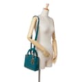 Miniatyrbild 8 av 8: Pre-owned Dior Small Patent Cannage Lady Dior Blue