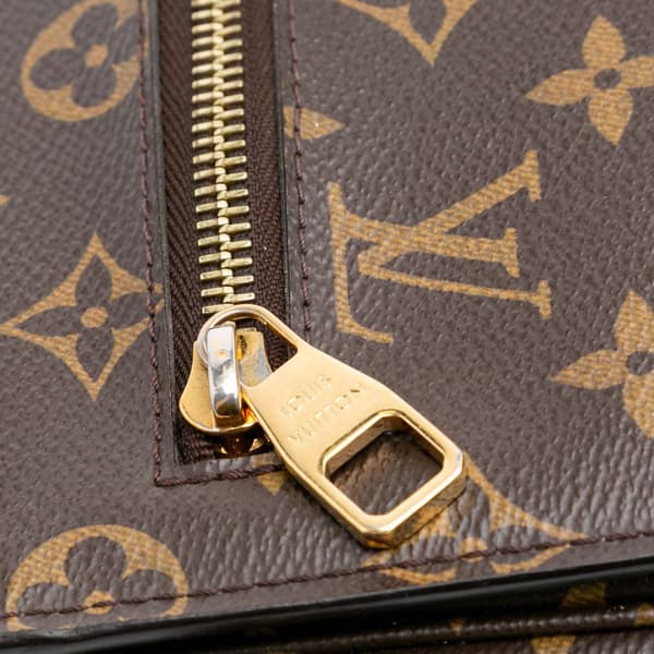 Pre-owned Louis Vuitton Monogram Pochette Metis Brown