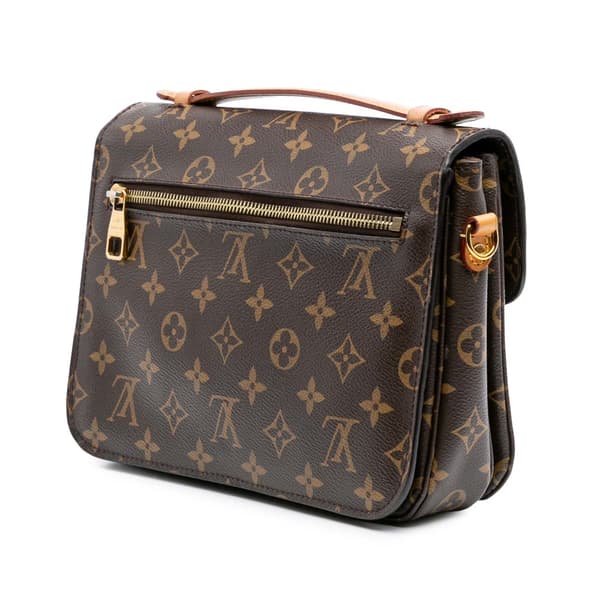Pre-owned Louis Vuitton Monogram Pochette Metis Brown