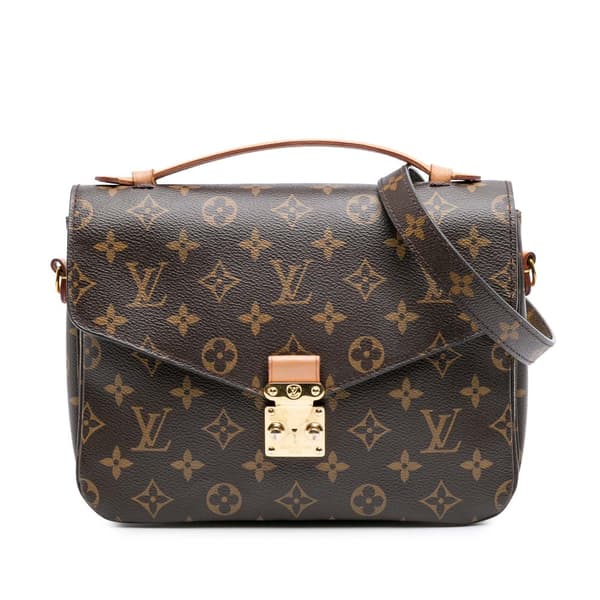 Pre-owned Louis Vuitton Monogram Pochette Metis Brown