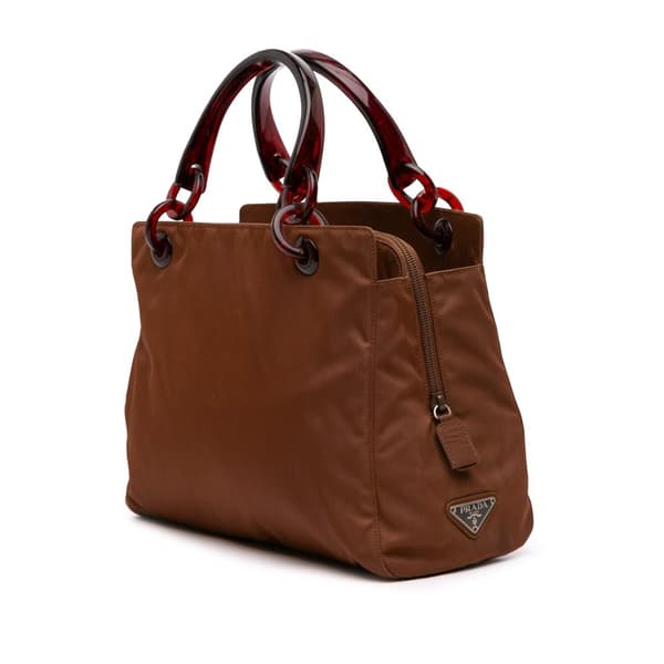 Pre-owned Prada Tessuto Mare Handbag Brown