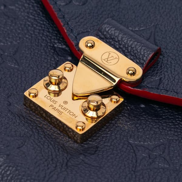 Pre-owned Louis Vuitton Monogram Empreinte Pochette Metis Blue