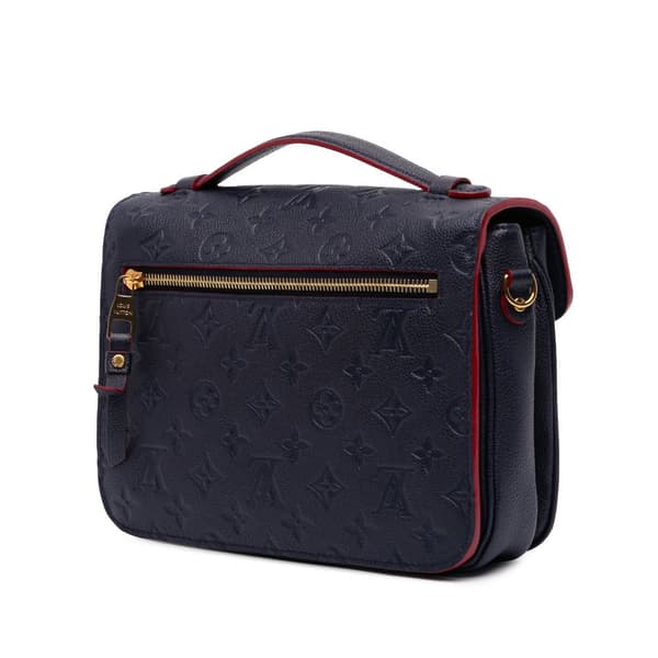 Pre-owned Louis Vuitton Monogram Empreinte Pochette Metis Blue