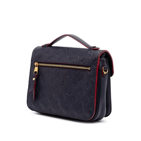Pre-owned Louis Vuitton Monogram Empreinte Pochette Metis Blue