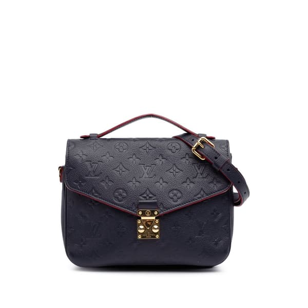 Pre-owned Louis Vuitton Monogram Empreinte Pochette Metis Blue