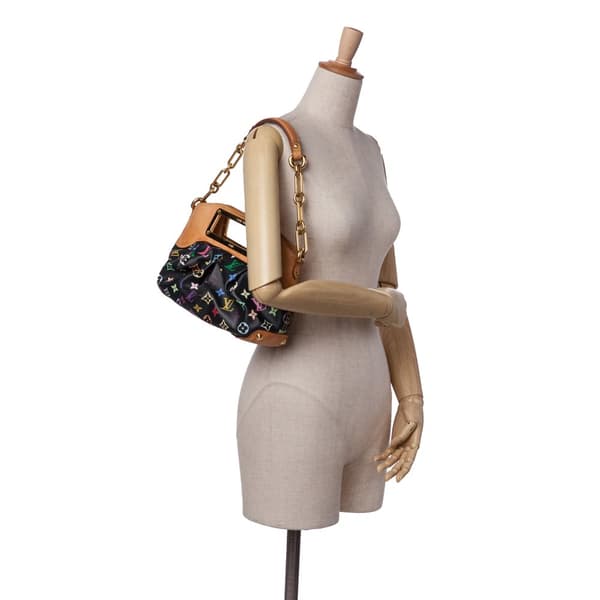 Pre-owned Louis Vuitton Monogram Multicolore Judy PM Black