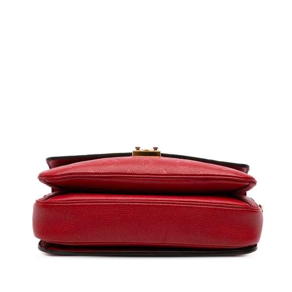 Pre-owned Louis Vuitton Monogram Empreinte Pochette Metis Red