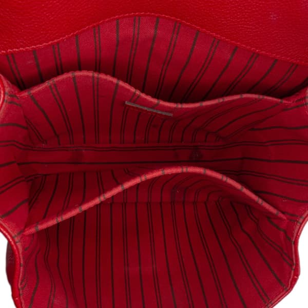 Pre-owned Louis Vuitton Monogram Empreinte Pochette Metis Red
