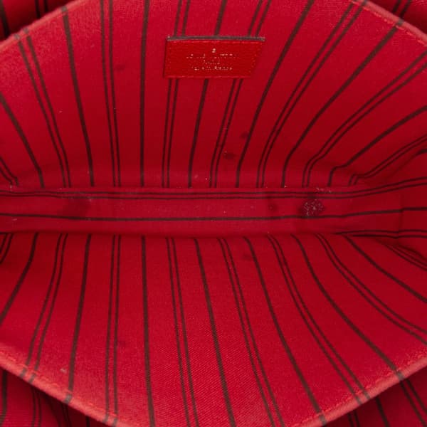 Pre-owned Louis Vuitton Monogram Empreinte Pochette Metis Red