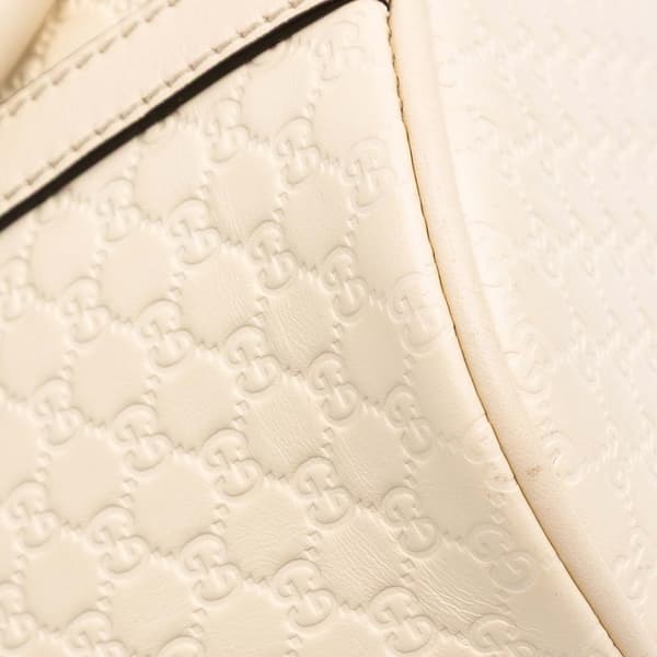Pre-owned Gucci Mini Microguccissima Dome Satchel White