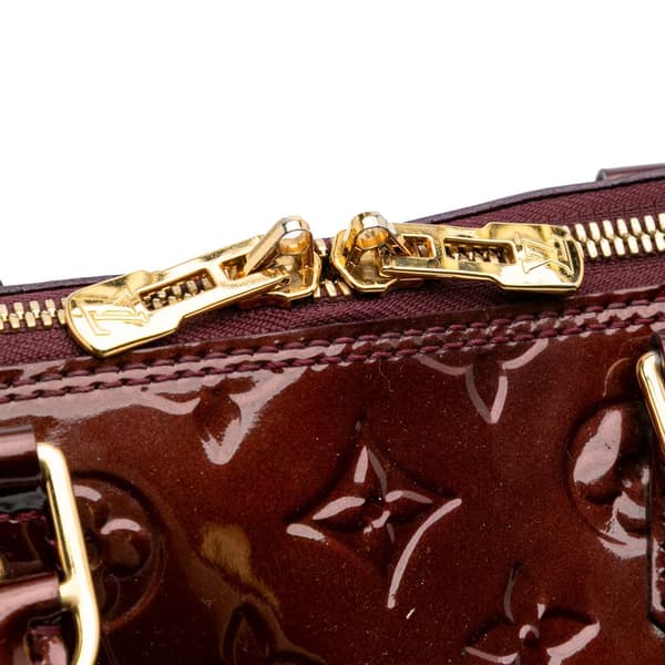 Pre-owned Louis Vuitton Monogram Vernis Alma PM Red