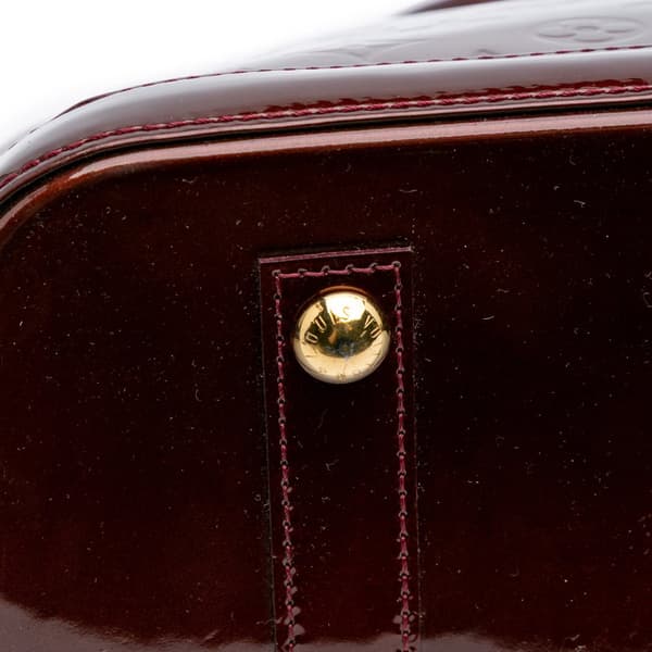 Pre-owned Louis Vuitton Monogram Vernis Alma PM Red