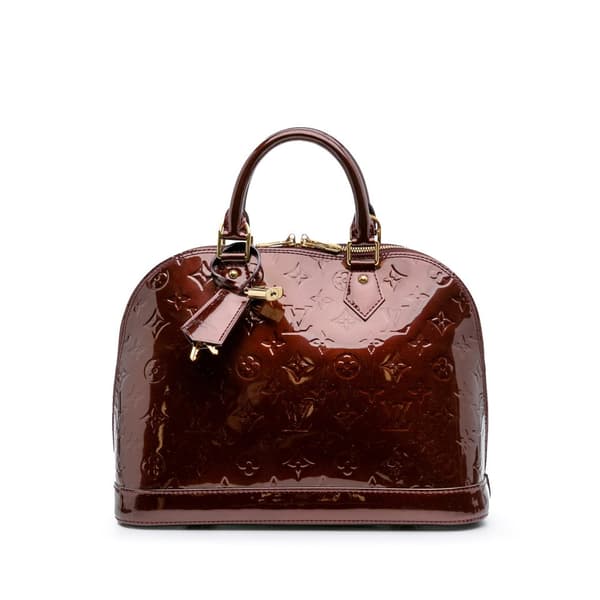 Pre-owned Louis Vuitton Monogram Vernis Alma PM Red
