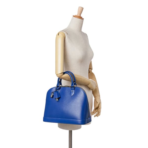 Pre-owned Louis Vuitton Epi Alma PM Blue