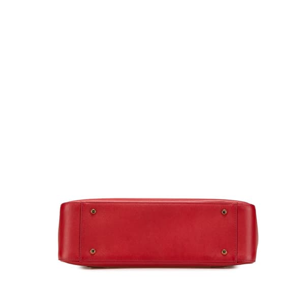 Pre-owned Burberry Leather Handbag Red