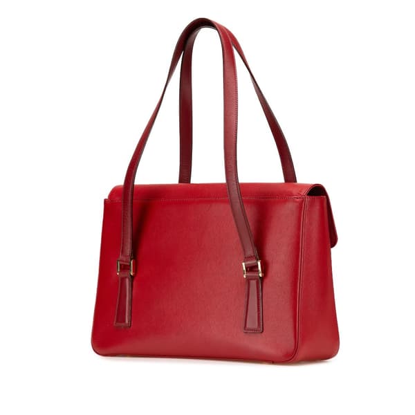 Pre-owned Burberry Leather Handbag Red