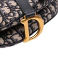 Miniatyrbillede 6 af 10: Pre-owned Dior Mini Oblique Canvas Saddle Bag Blue