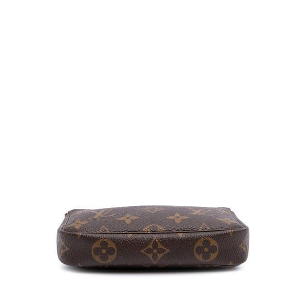 Pre-owned Louis Vuitton Monogram Mini Pochette Accessoires Brown