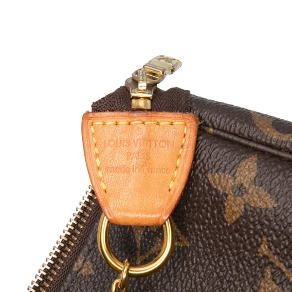 Pre-owned Louis Vuitton Monogram Mini Pochette Accessoires Brown