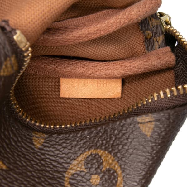 Pre-owned Louis Vuitton Monogram Mini Pochette Accessoires Brown
