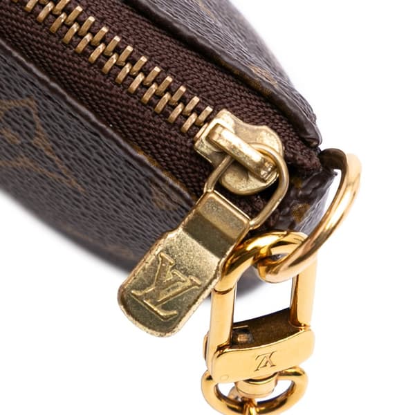 Pre-owned Louis Vuitton Monogram Mini Pochette Accessoires Brown