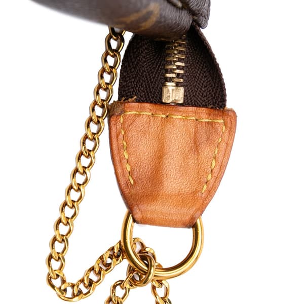 Pre-owned Louis Vuitton Monogram Mini Pochette Accessoires Brown
