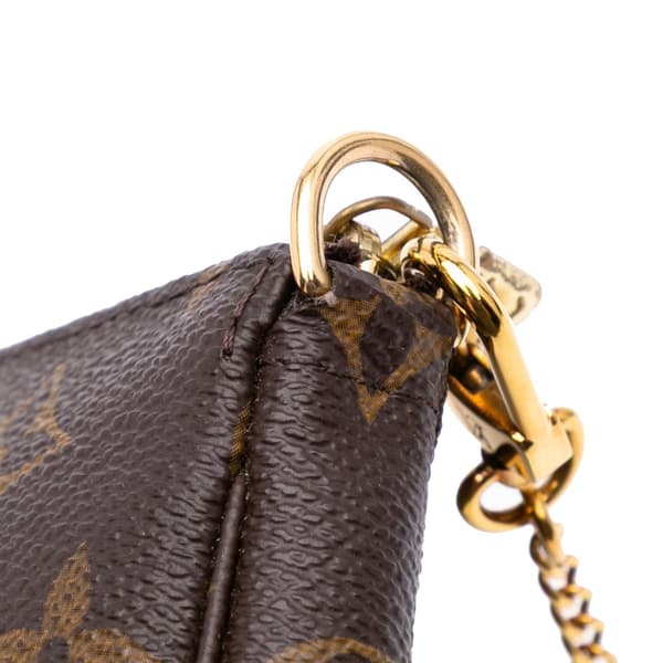 Pre-owned Louis Vuitton Monogram Mini Pochette Accessoires Brown