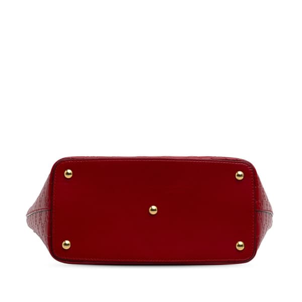 Pre-owned Gucci Small Guccissima Convertible Tote Red