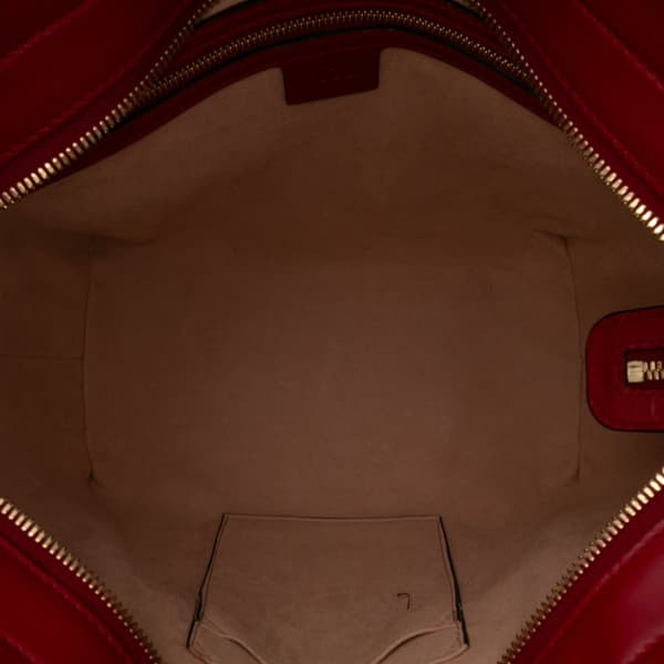 Pre-owned Gucci Small Guccissima Convertible Tote Red