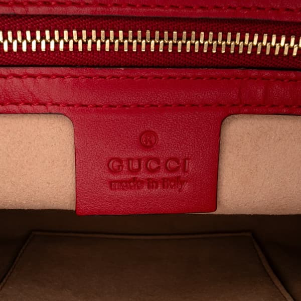 Pre-owned Gucci Small Guccissima Convertible Tote Red